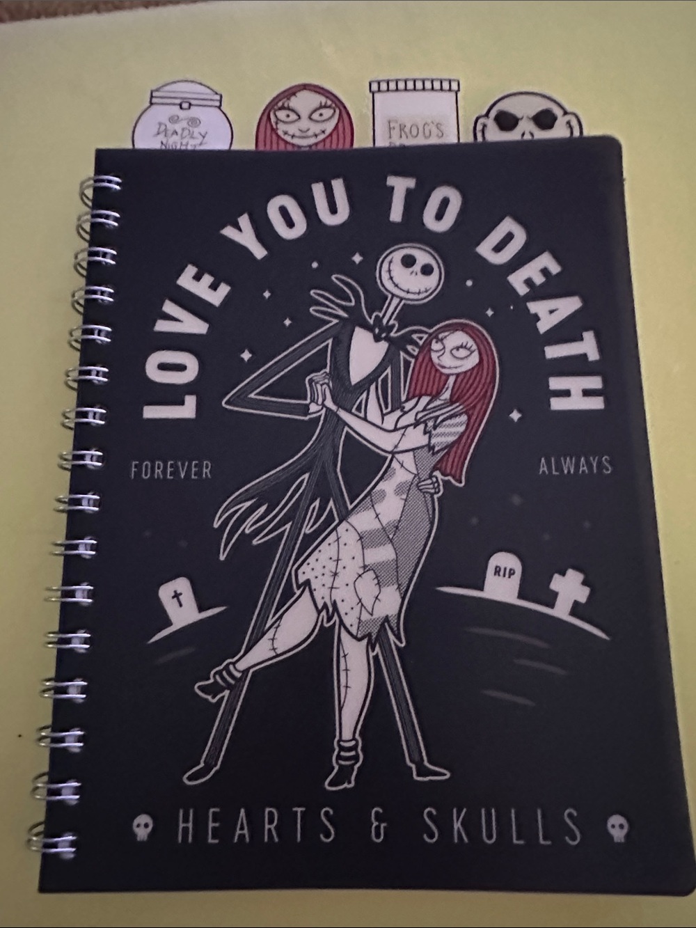 Disney Love You To Death Notebook - Black & Red